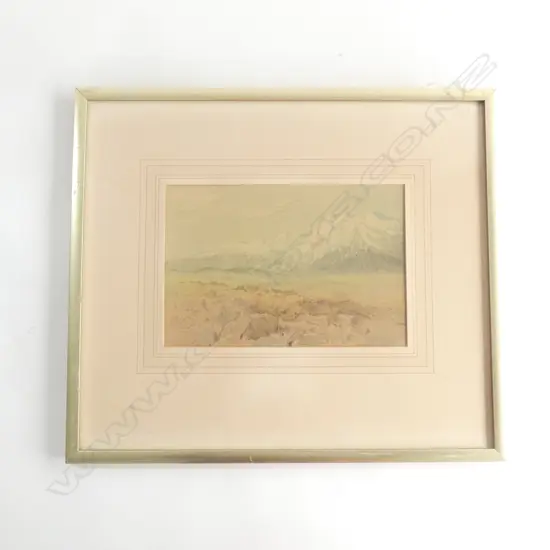 Rix Carlton (1890-1962), 'Central Otago with Southern Alps', watercolour, signed.  180 x 270mm